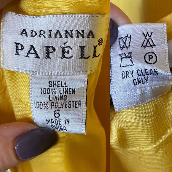 Adrianna Papell Vintage Linen Sheath Dress - Picture 3 of 4